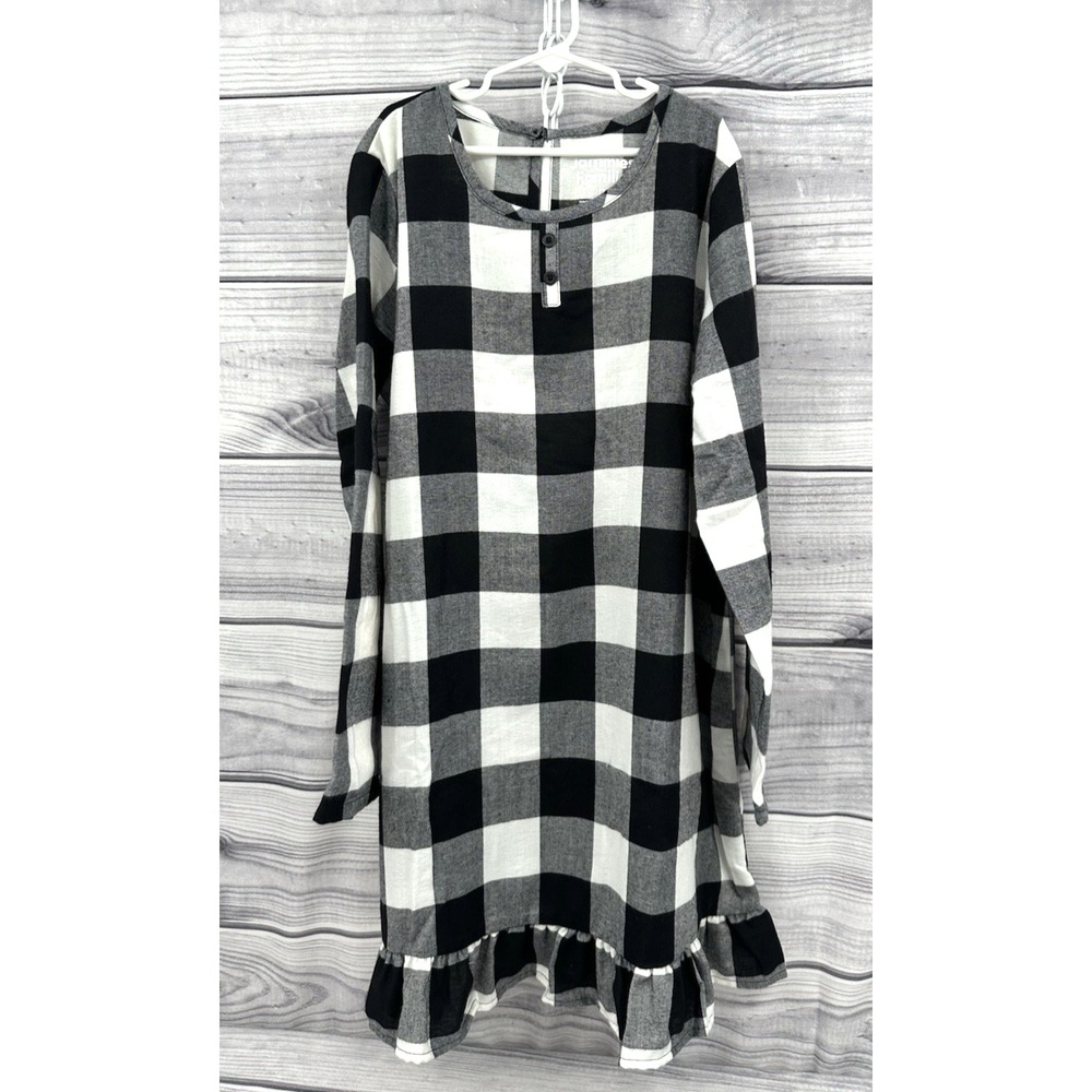 JAMMIES FOR YOUR FAMILIES BUFFALO CHECK FLANNEL NIGHTGOWN Girl's Large 10-12